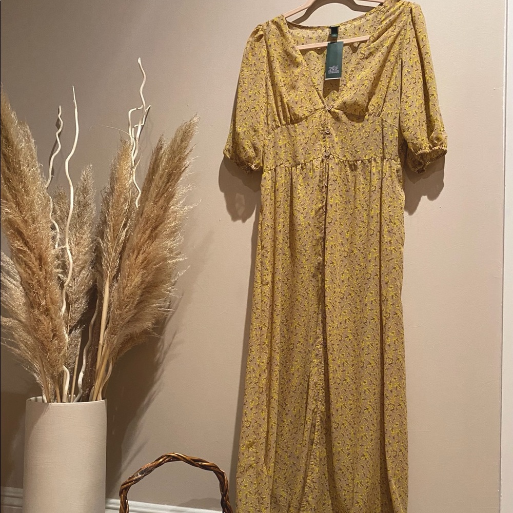See through maxi with buttons